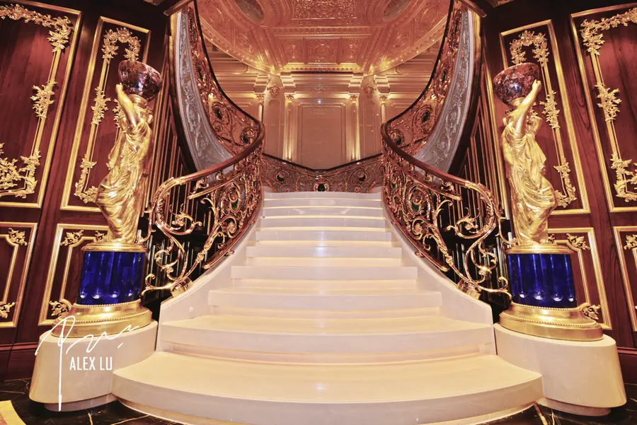 Grand classical residence stair opening